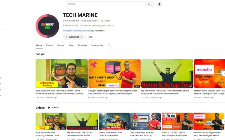 Tech Marine YouTube Channel